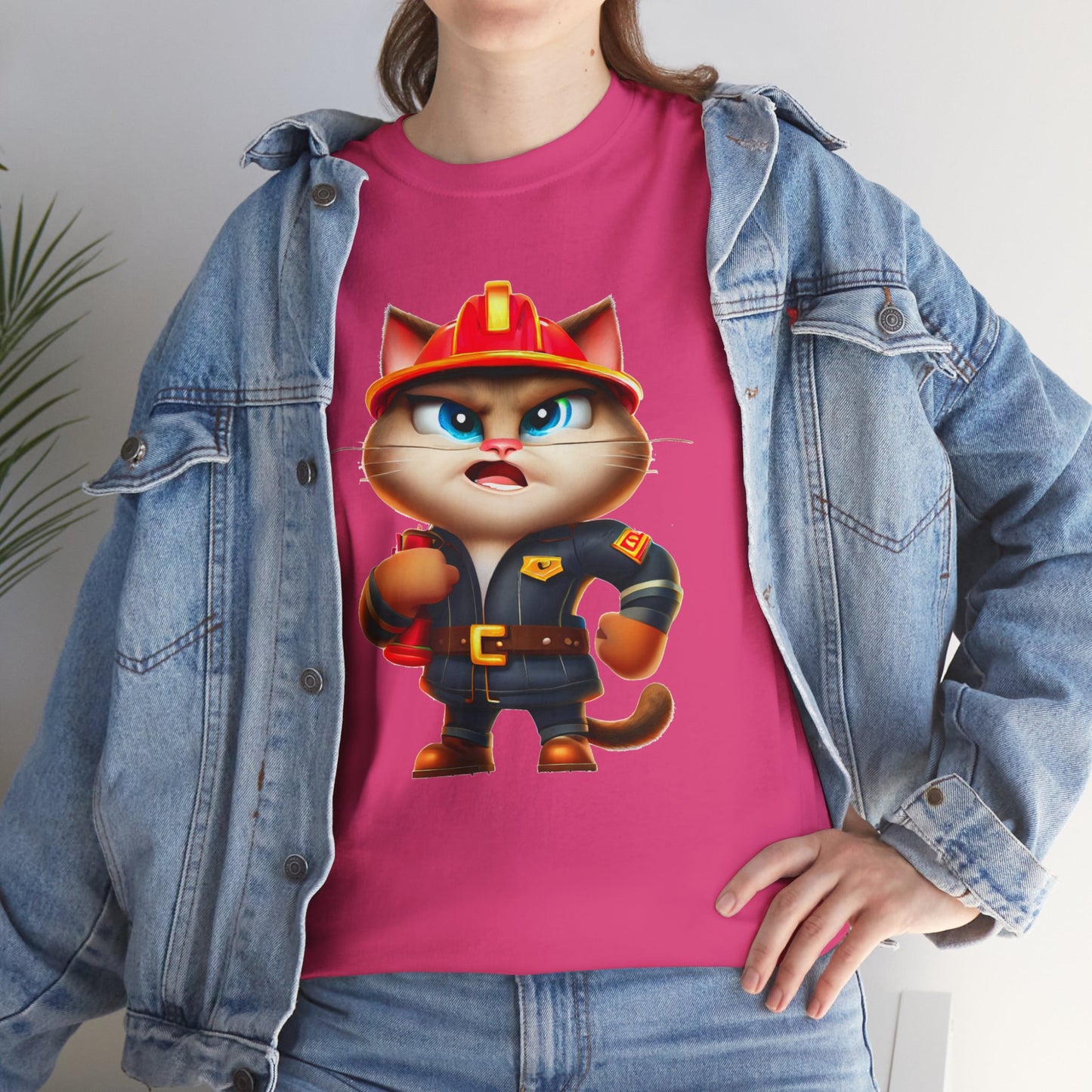 Miau Firefighter Unisex Heavy Cotton Tee
