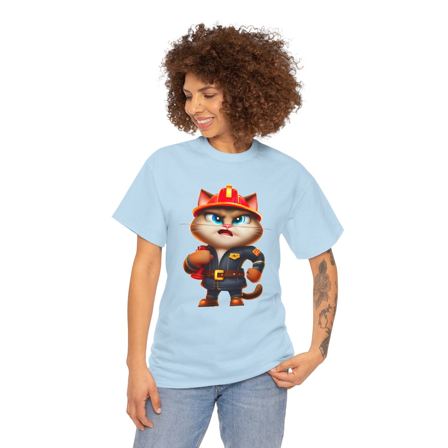 Miau Firefighter Unisex Heavy Cotton Tee
