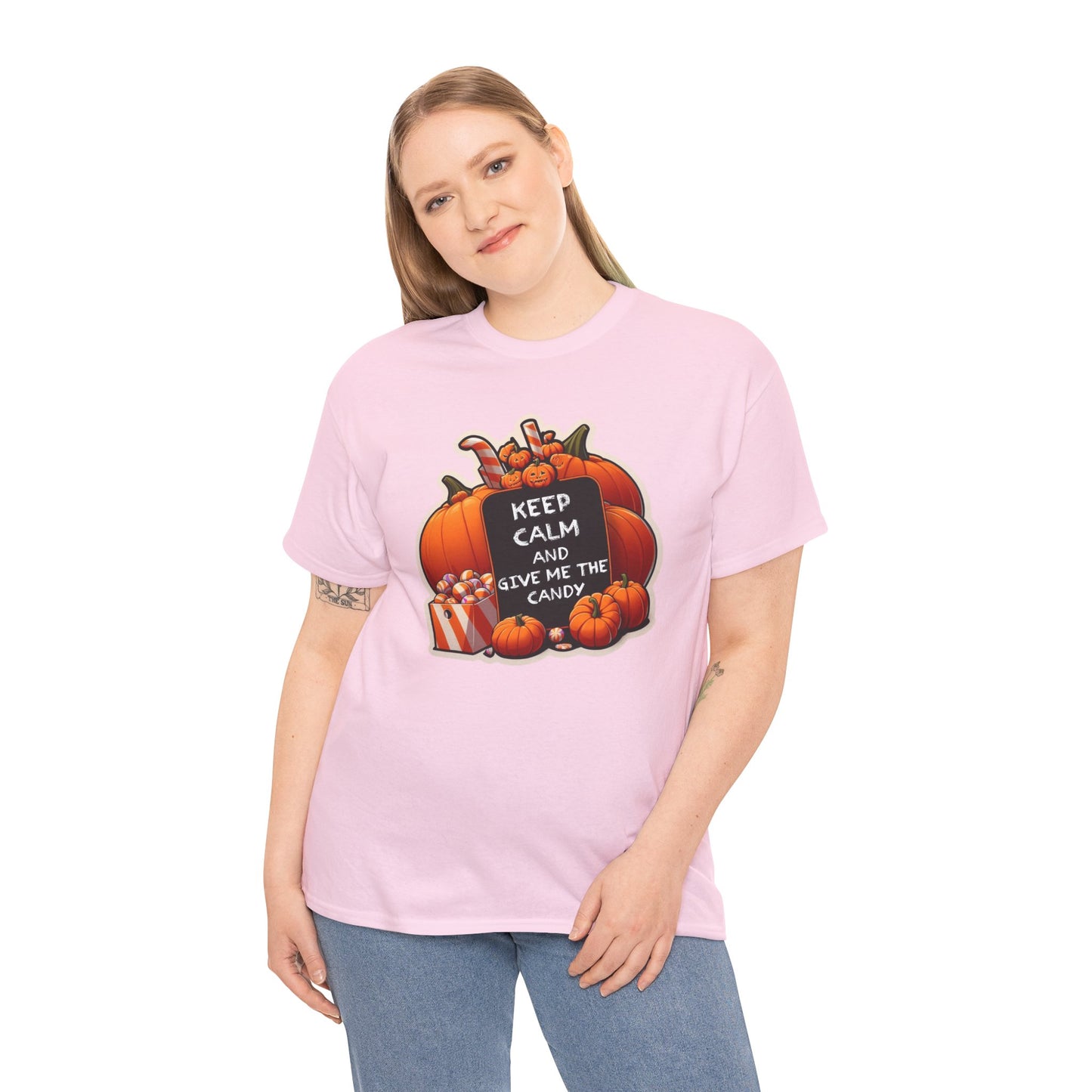 Keep Calm Halloween Unisex Heavy Cotton Tee