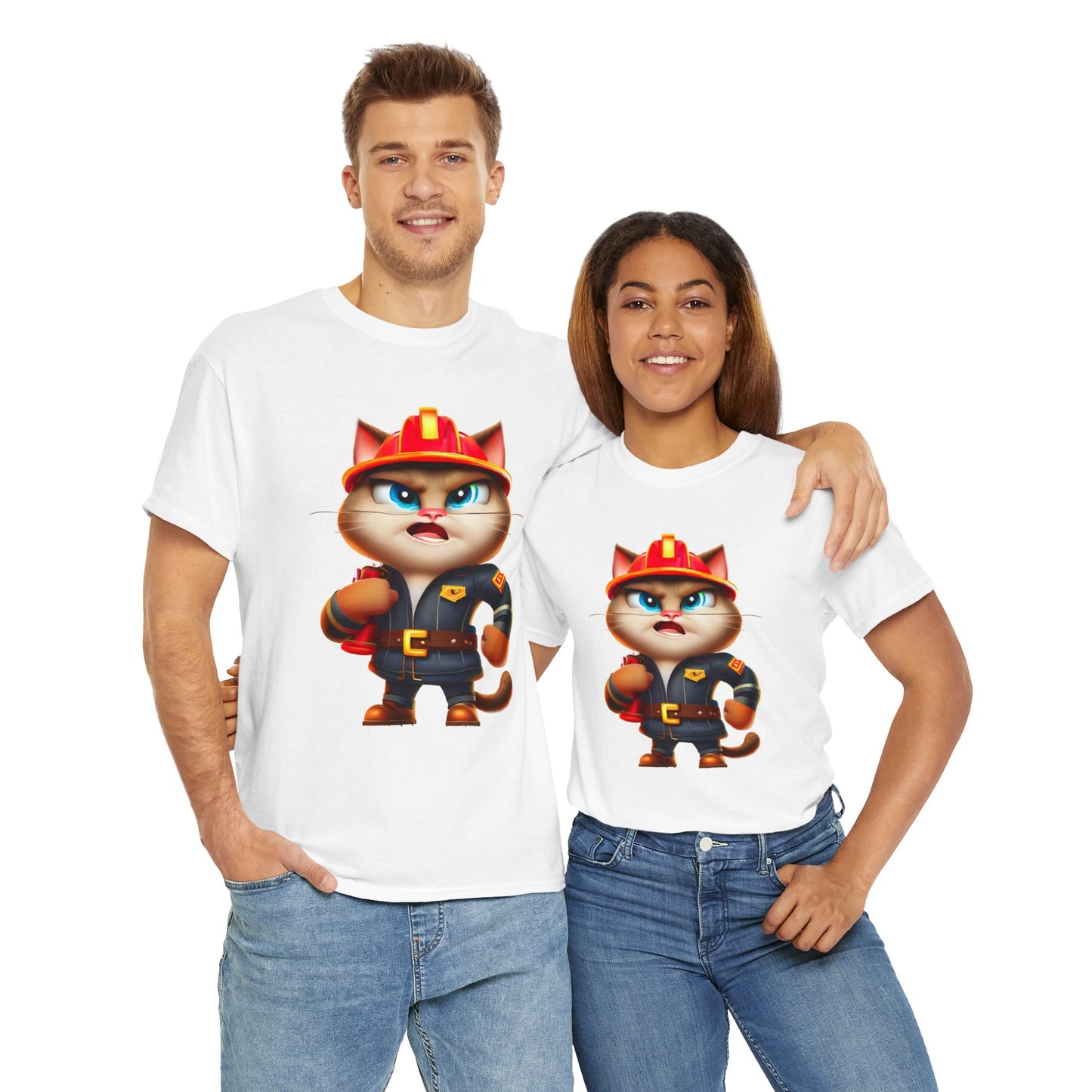 Miau Firefighter Unisex Heavy Cotton Tee