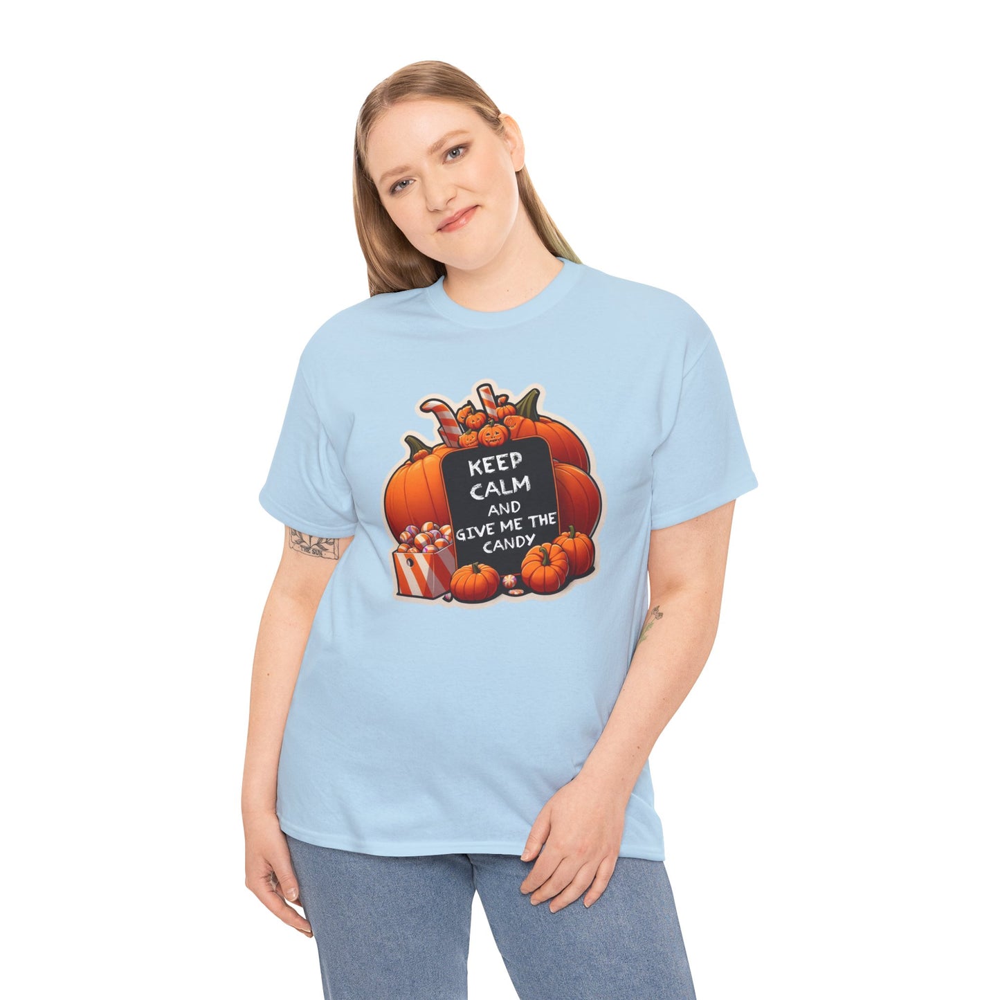 Keep Calm Halloween Unisex Heavy Cotton Tee