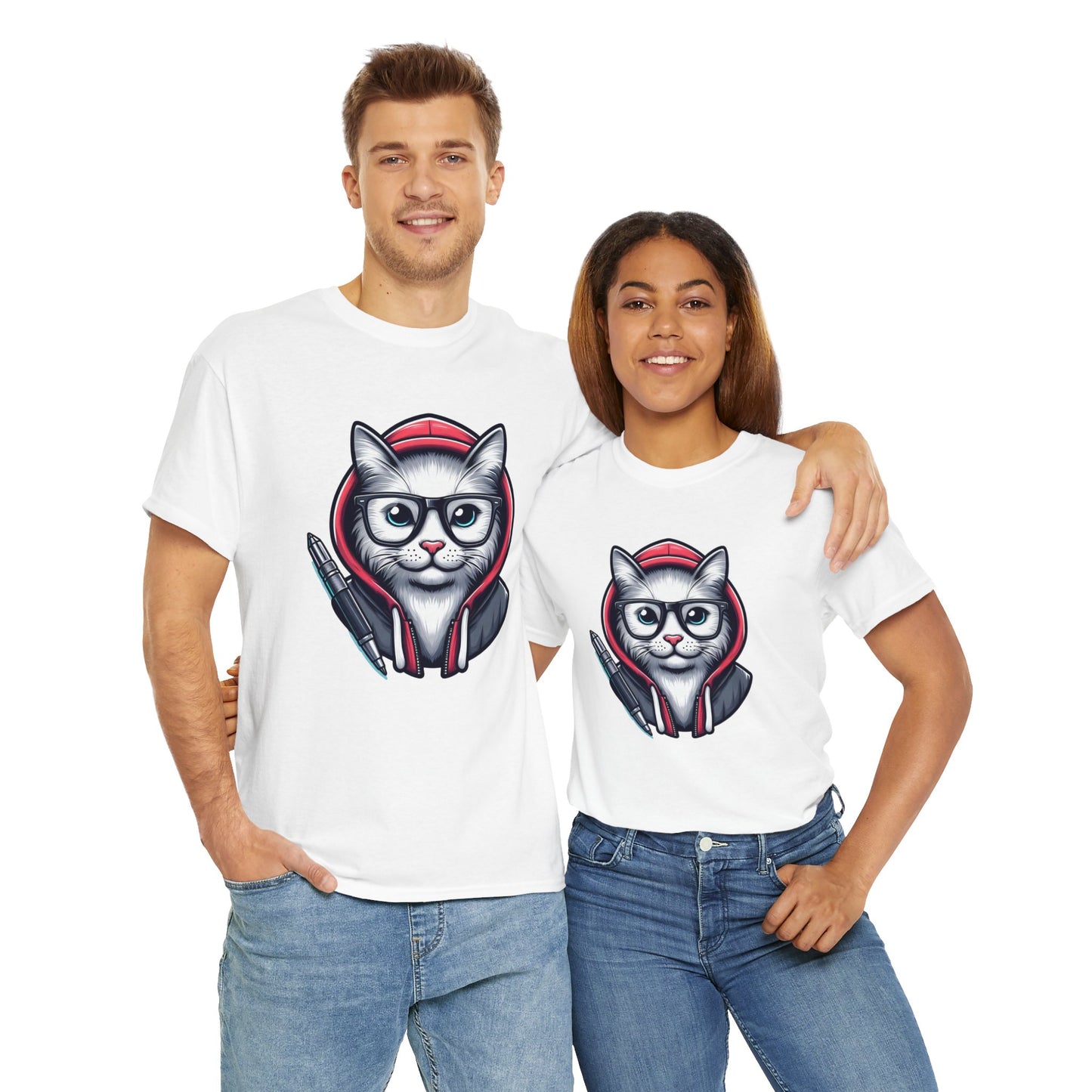 Miau back to school Unisex Heavy Cotton Tee
