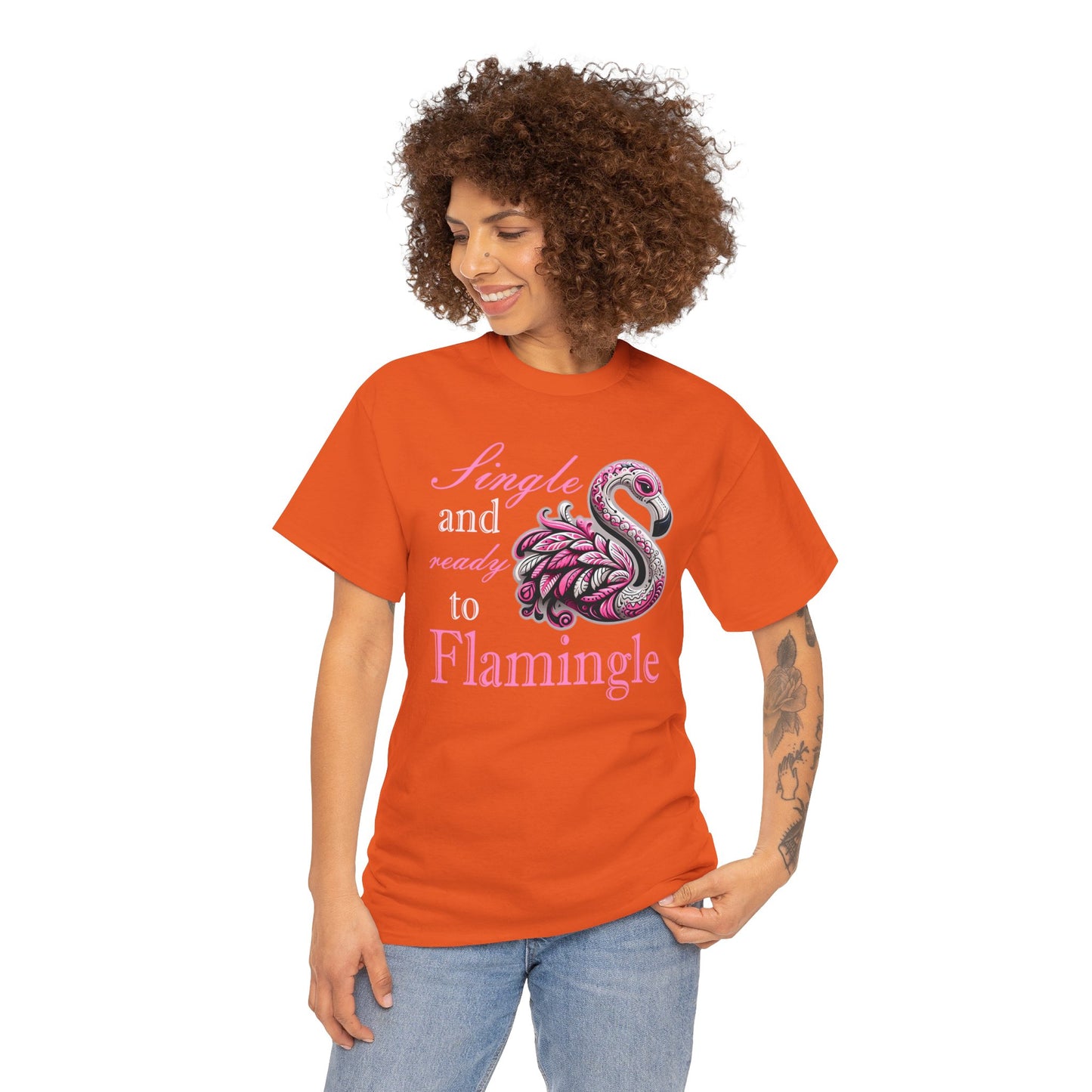 Ready to Flamingle Unisex Heavy Cotton Tee