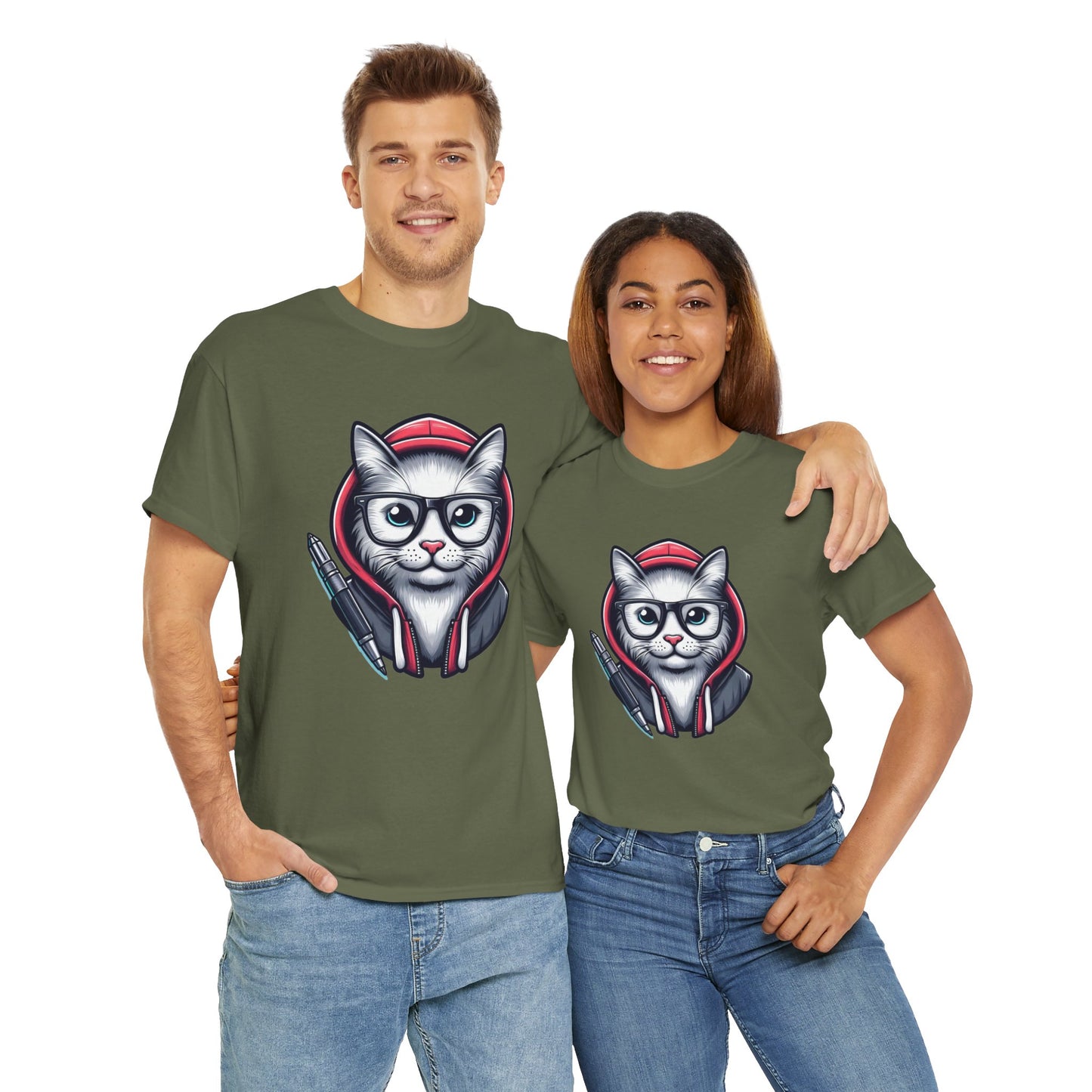 Miau back to school Unisex Heavy Cotton Tee