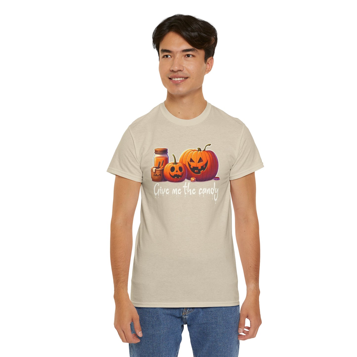 Give me the Candy Halloween Unisex Heavy Cotton Tee