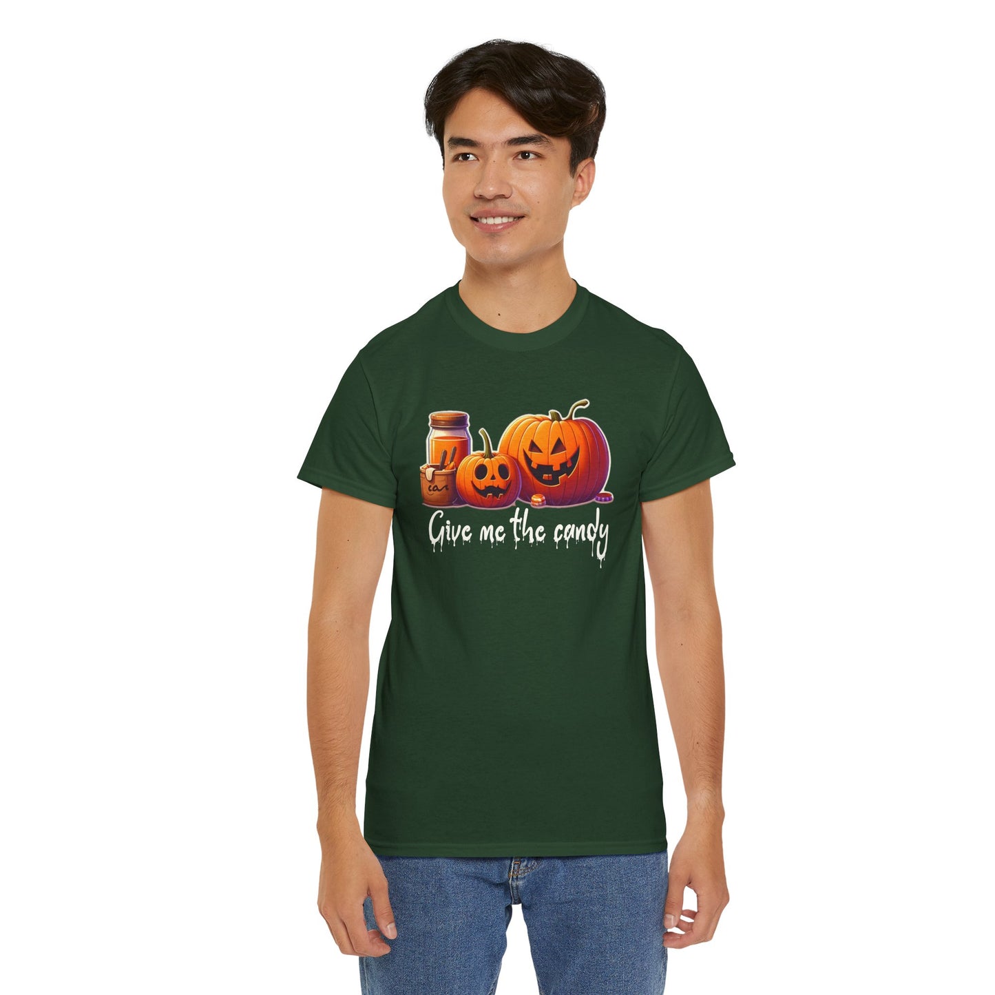 Give me the Candy Halloween Unisex Heavy Cotton Tee