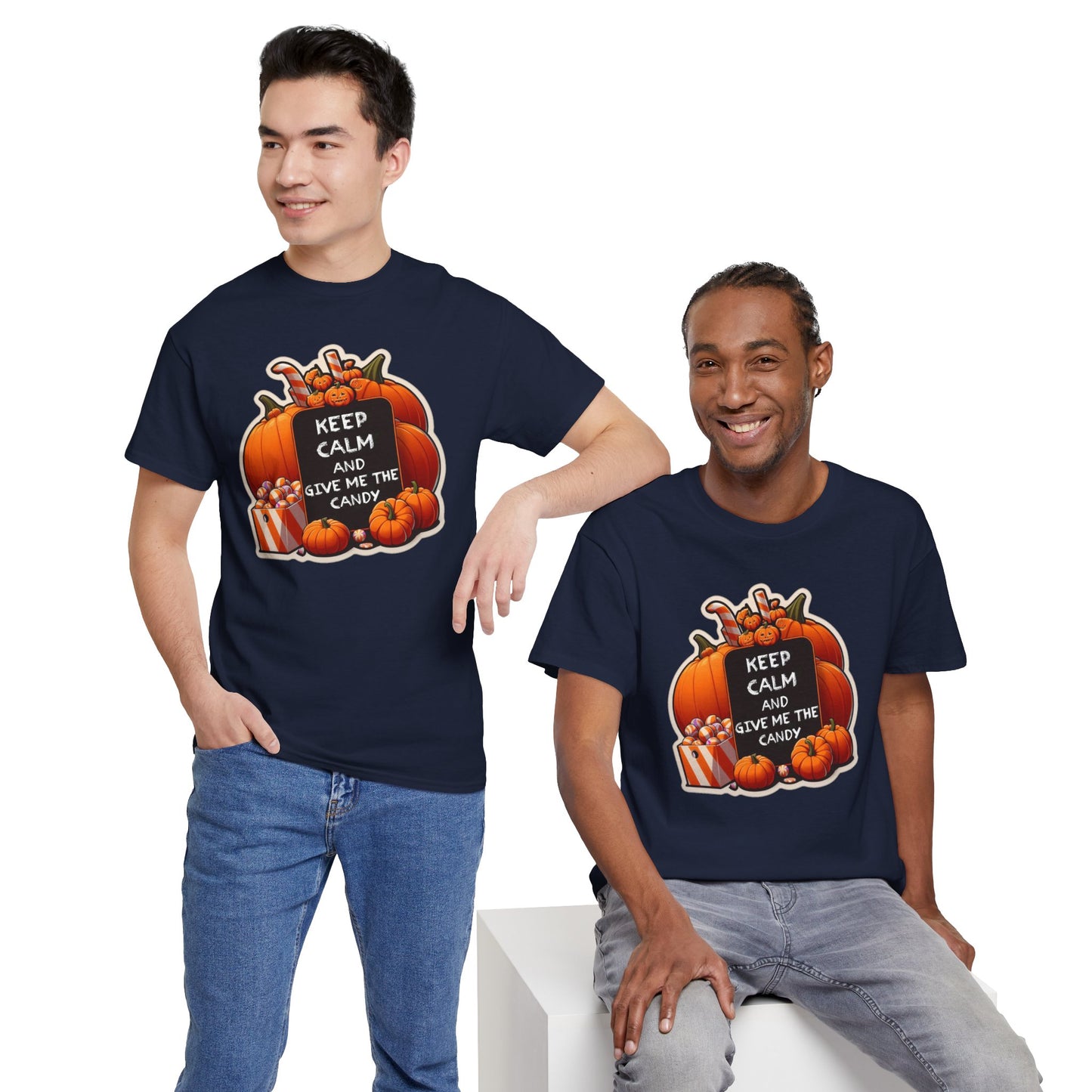 Keep Calm Halloween Unisex Heavy Cotton Tee