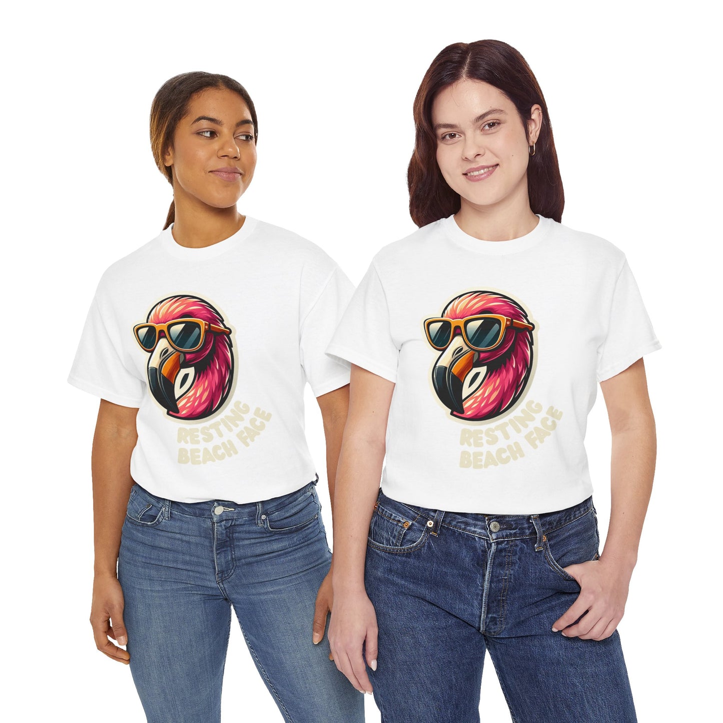Resting Beach Face Unisex Heavy Cotton Tee