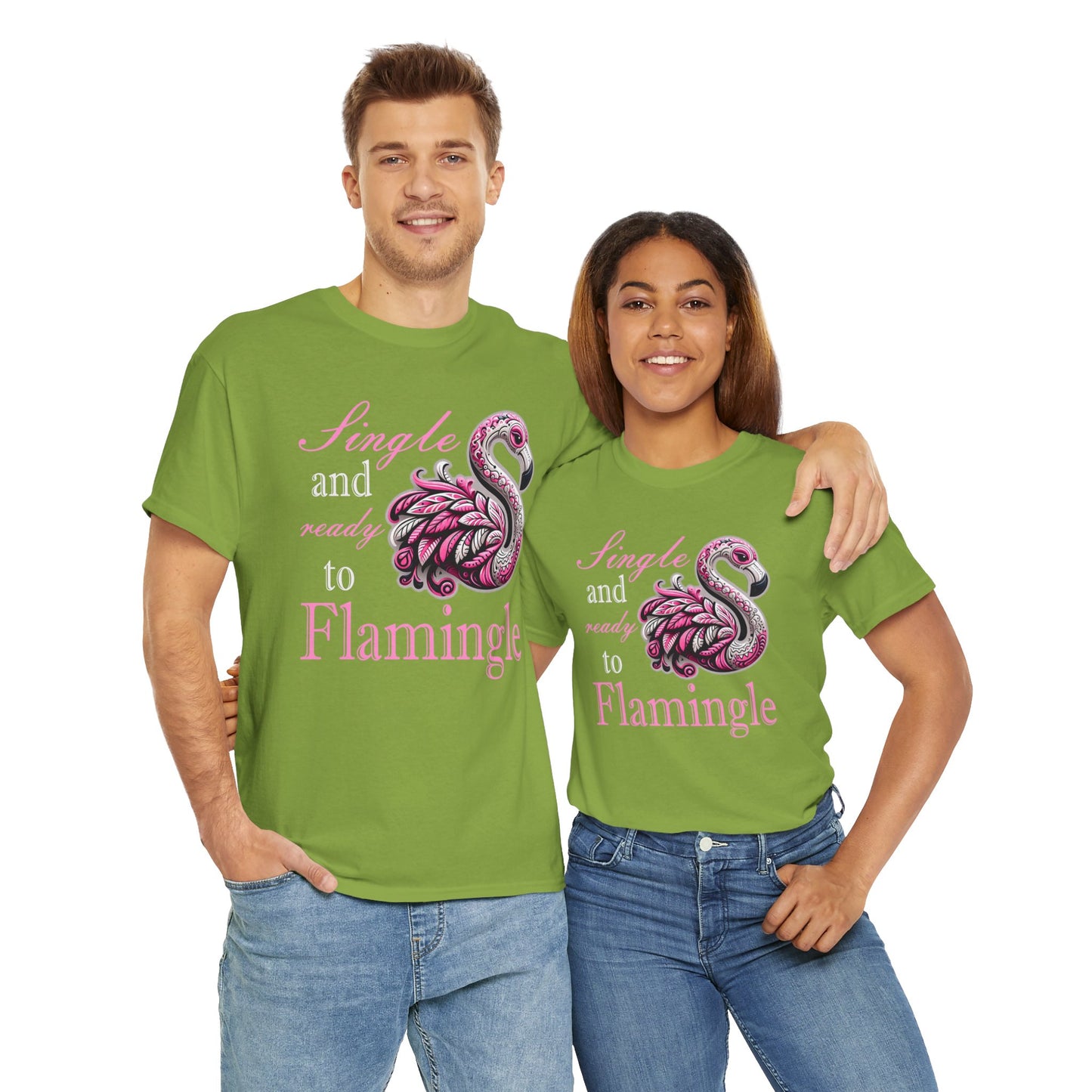 Ready to Flamingle Unisex Heavy Cotton Tee