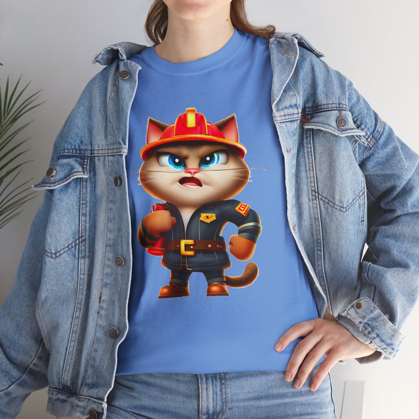 Miau Firefighter Unisex Heavy Cotton Tee