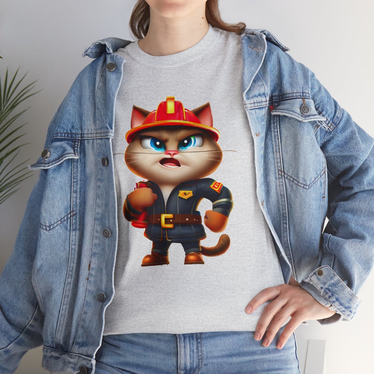 Miau Firefighter Unisex Heavy Cotton Tee