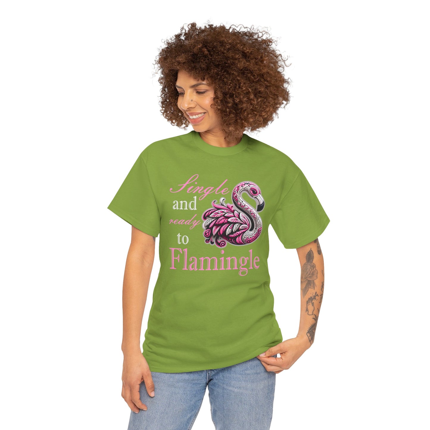 Ready to Flamingle Unisex Heavy Cotton Tee
