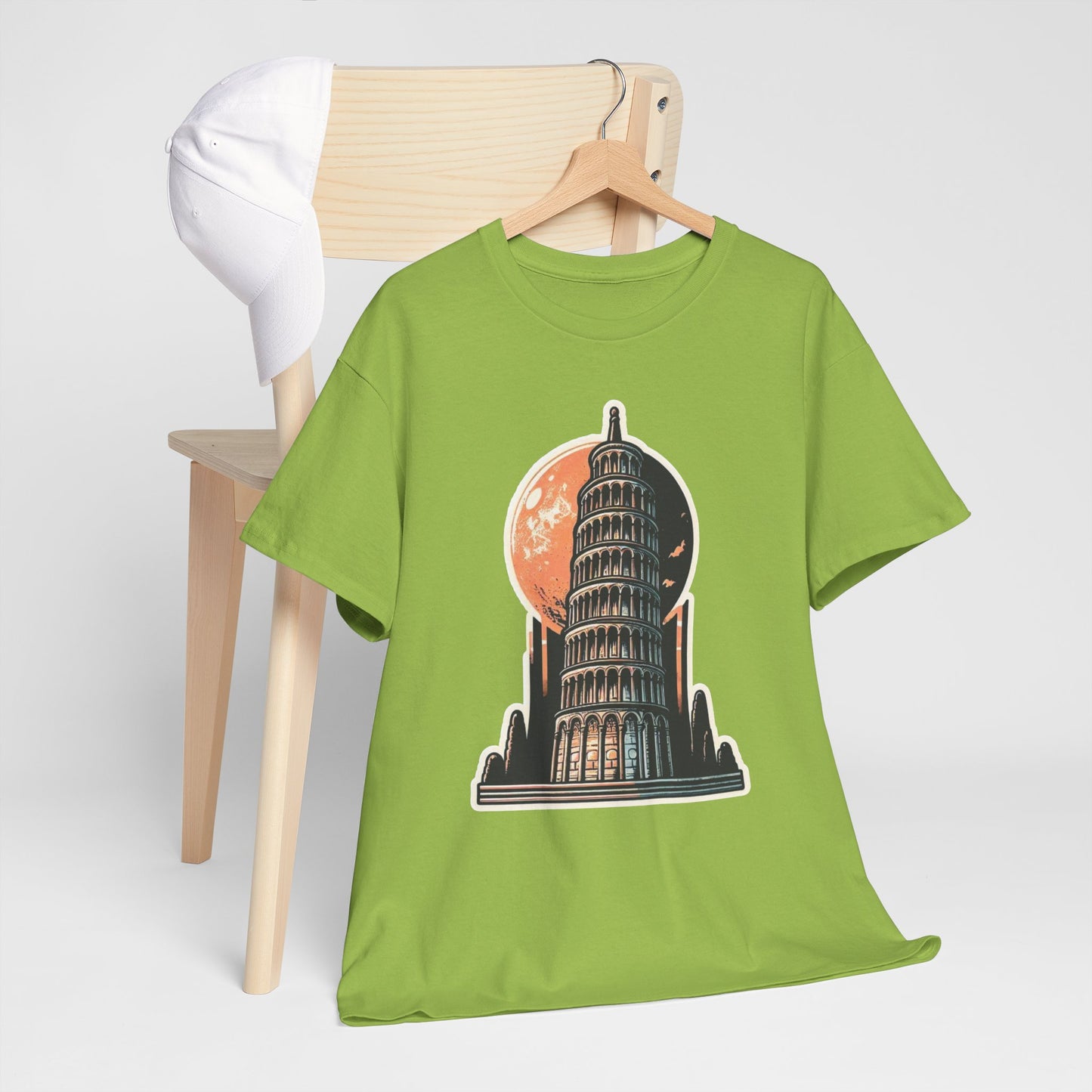 Tower Of Pisa Unisex Heavy Cotton Tee