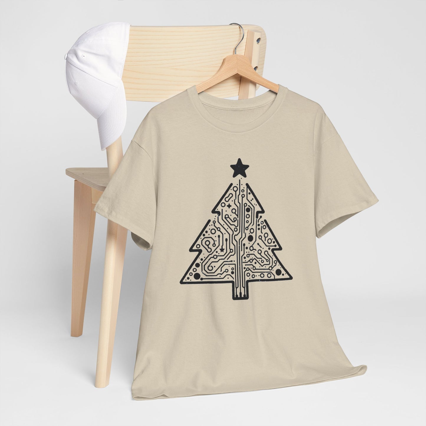 Christmas Tree Trace Unisex Heavy Cotton Tee