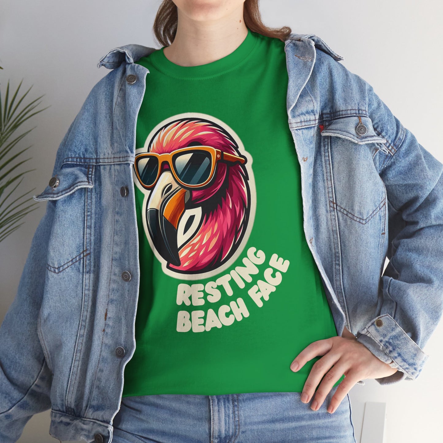 Resting Beach Face Unisex Heavy Cotton Tee