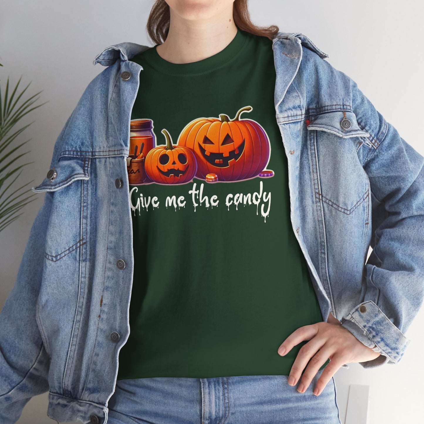 Give me the Candy Halloween Unisex Heavy Cotton Tee