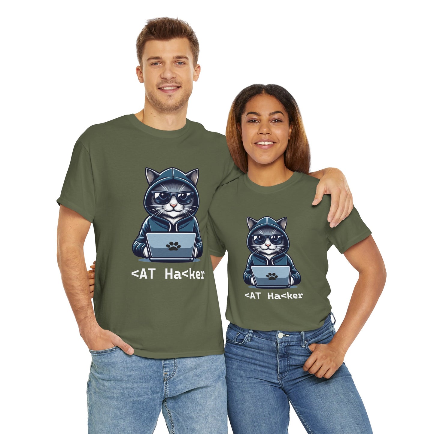 Miau Hacker Unisex Heavy Cotton Tee