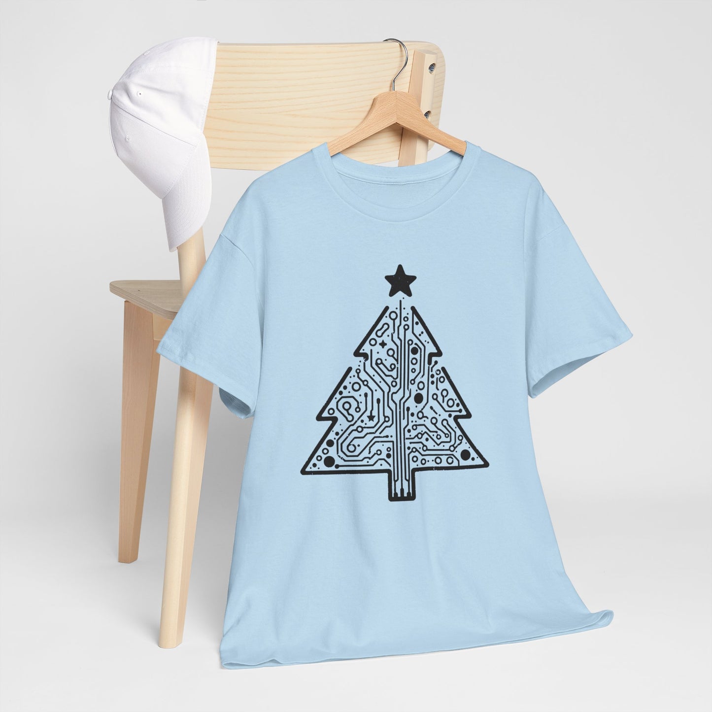 Christmas Tree Trace Unisex Heavy Cotton Tee