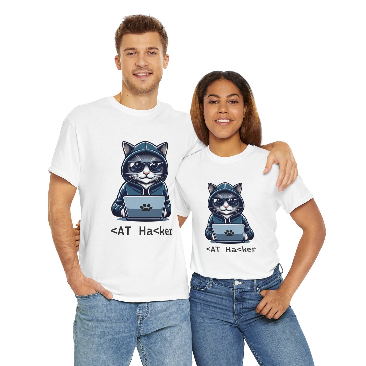 Miau Hacker Unisex Heavy Cotton Tee