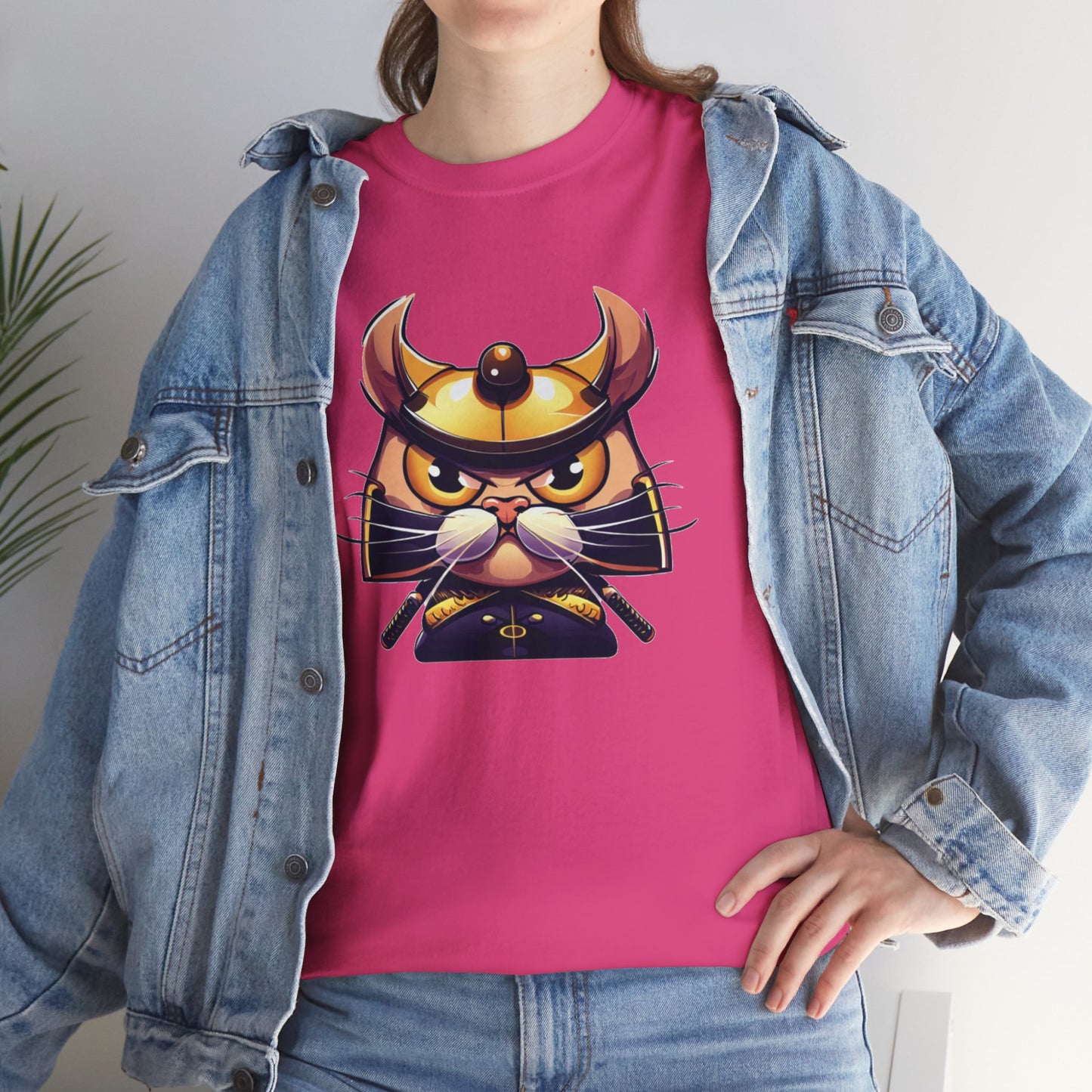 Miau Samurai Unisex Heavy Cotton Tee