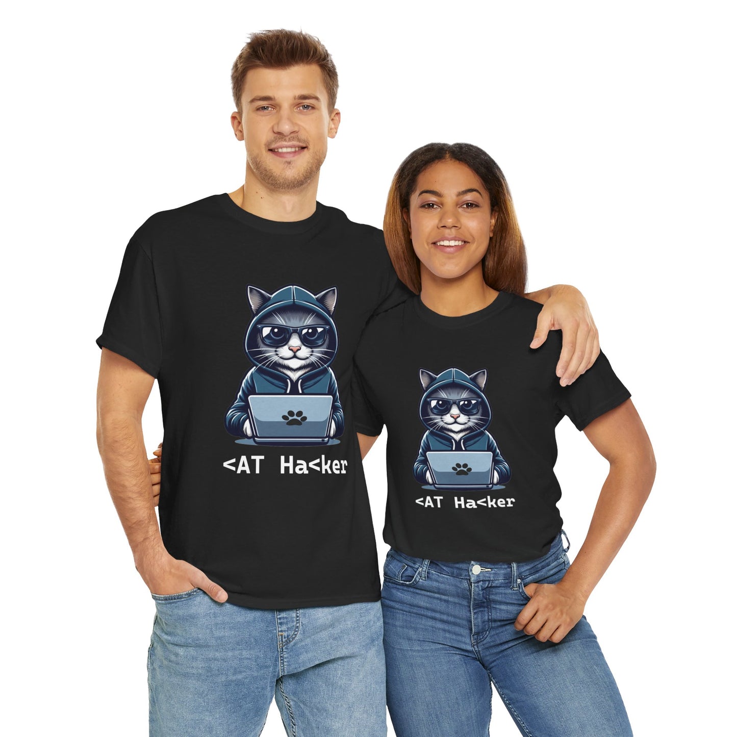 Miau Hacker Unisex Heavy Cotton Tee