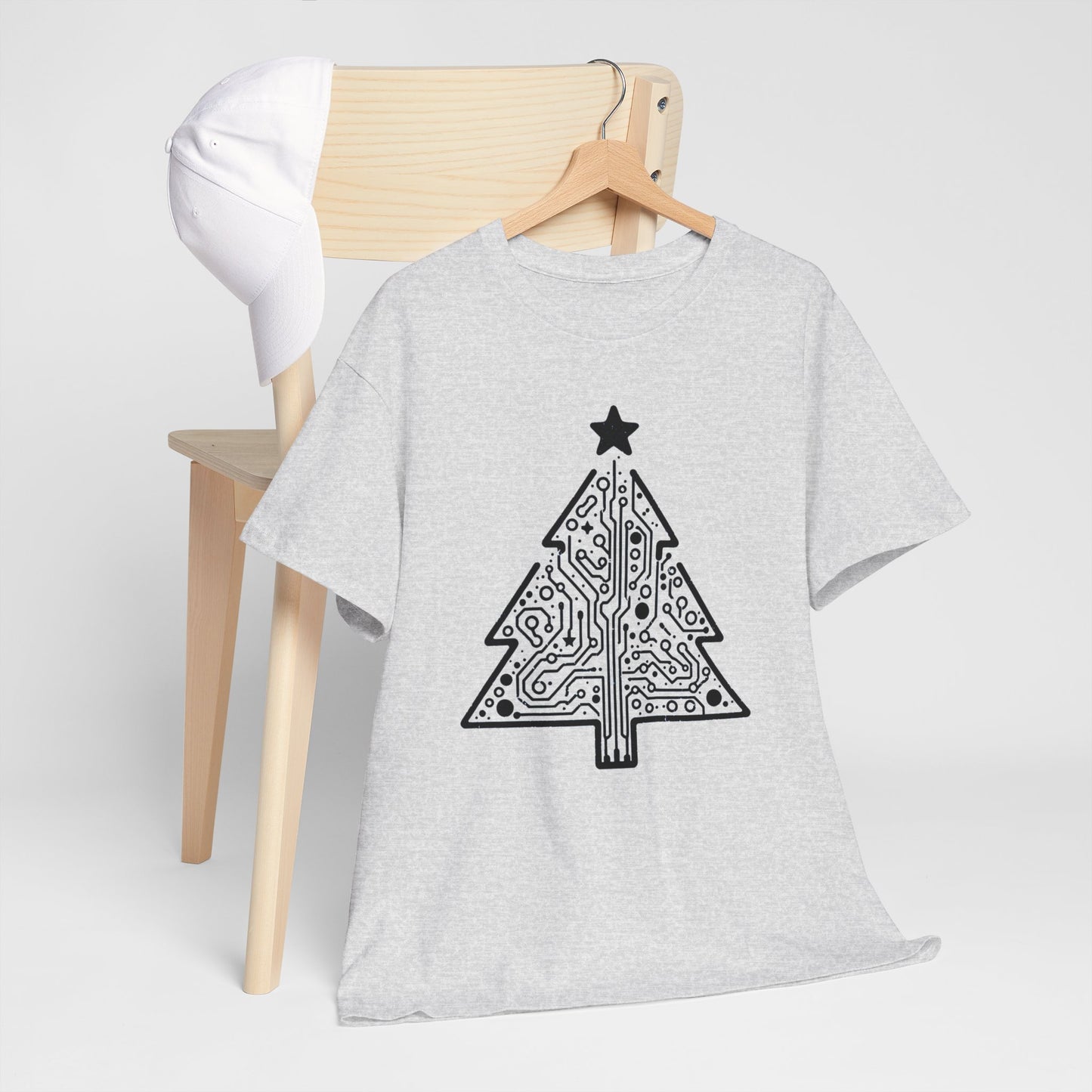 Christmas Tree Trace Unisex Heavy Cotton Tee