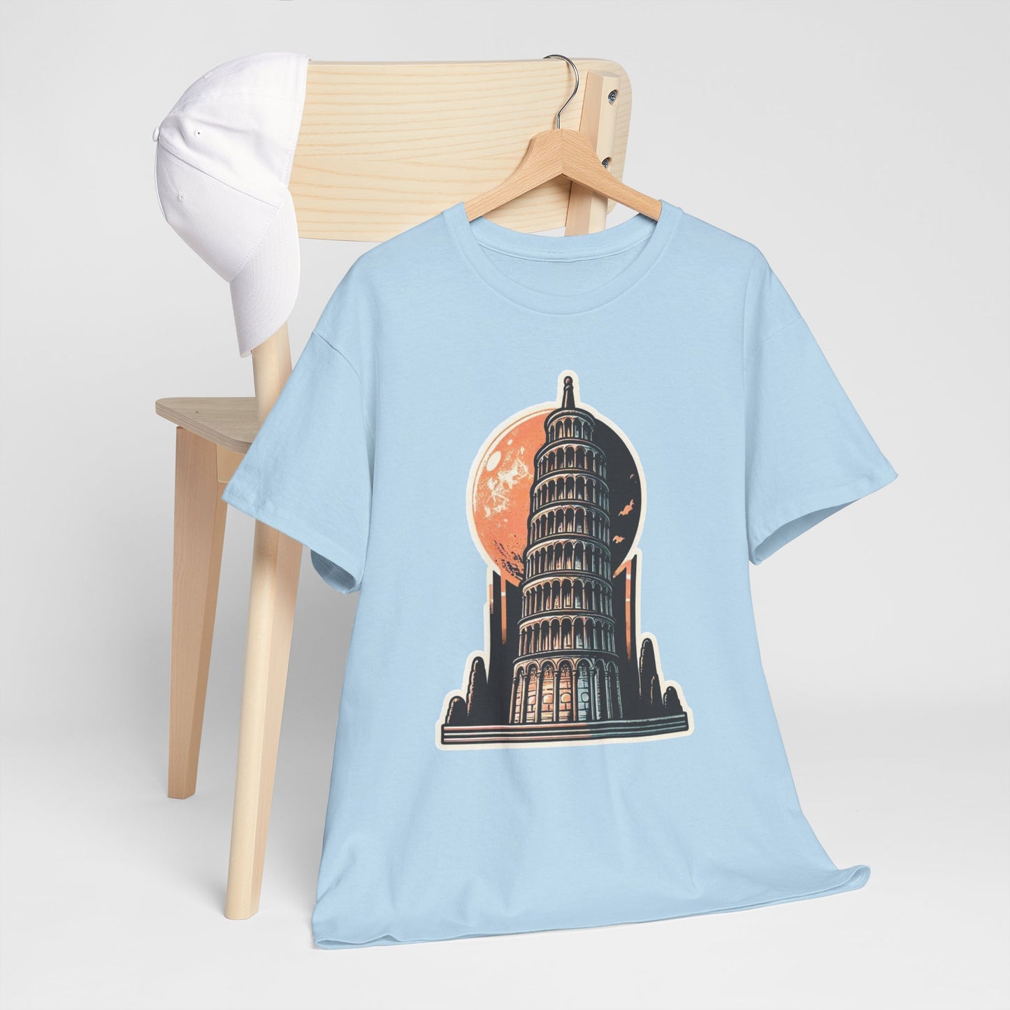 Tower Of Pisa Unisex Heavy Cotton Tee