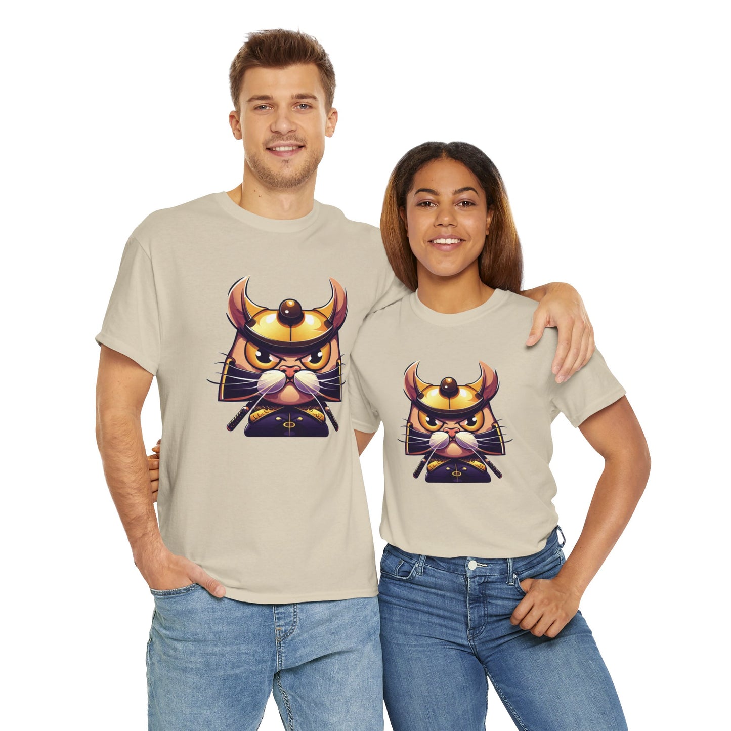 Miau Samurai Unisex Heavy Cotton Tee