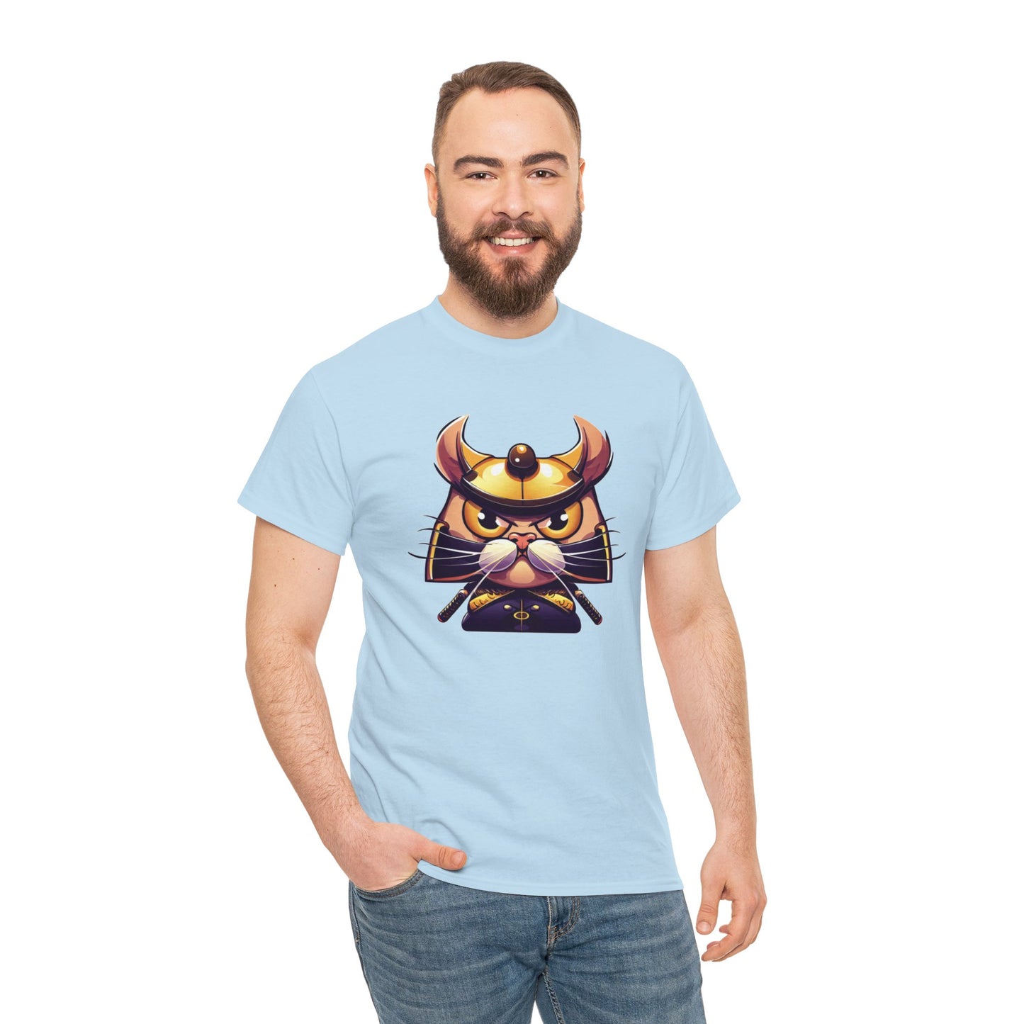 Miau Samurai Unisex Heavy Cotton Tee