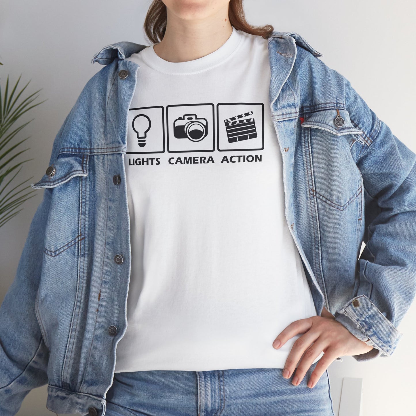 Lights Camera Action Unisex Heavy Cotton Tee