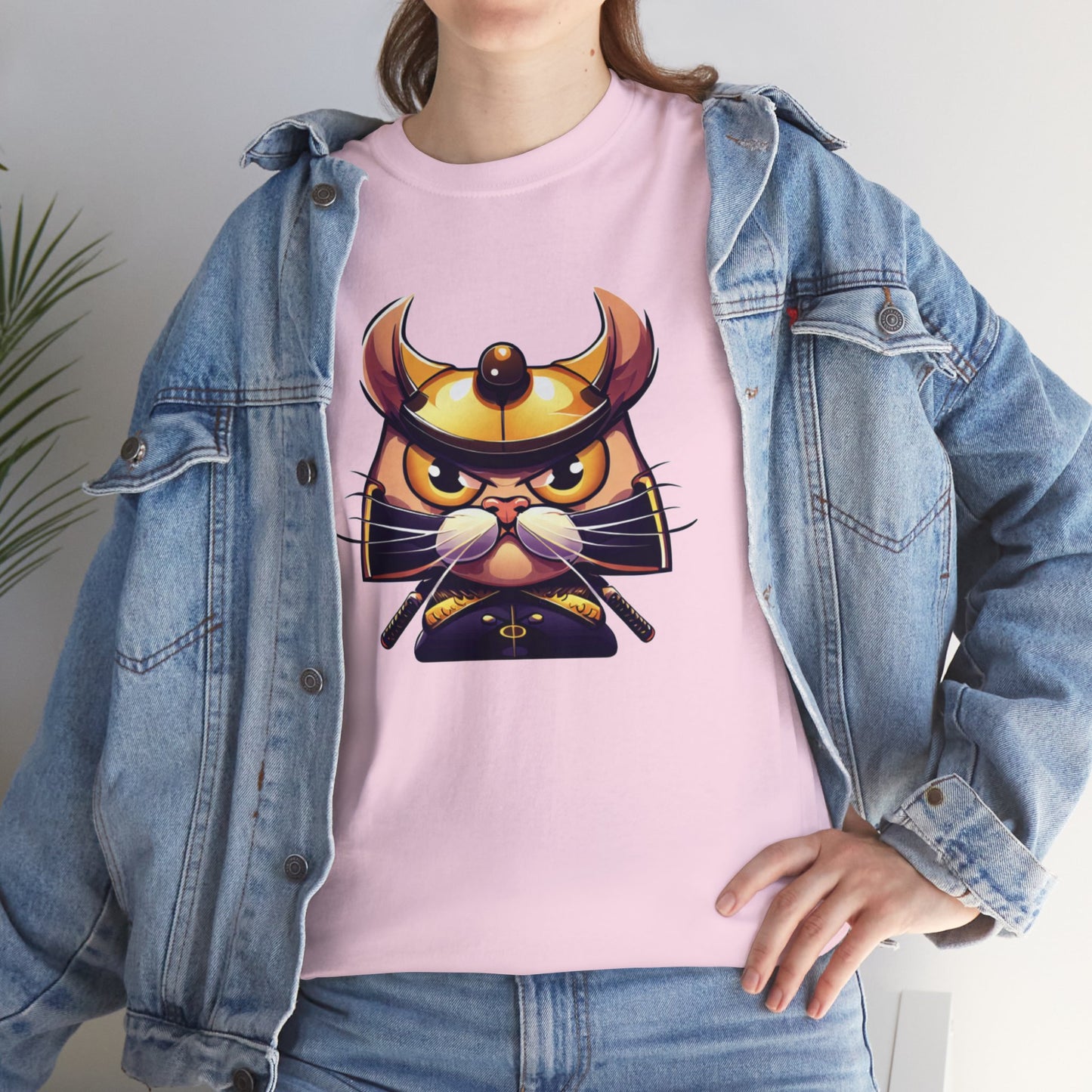 Miau Samurai Unisex Heavy Cotton Tee