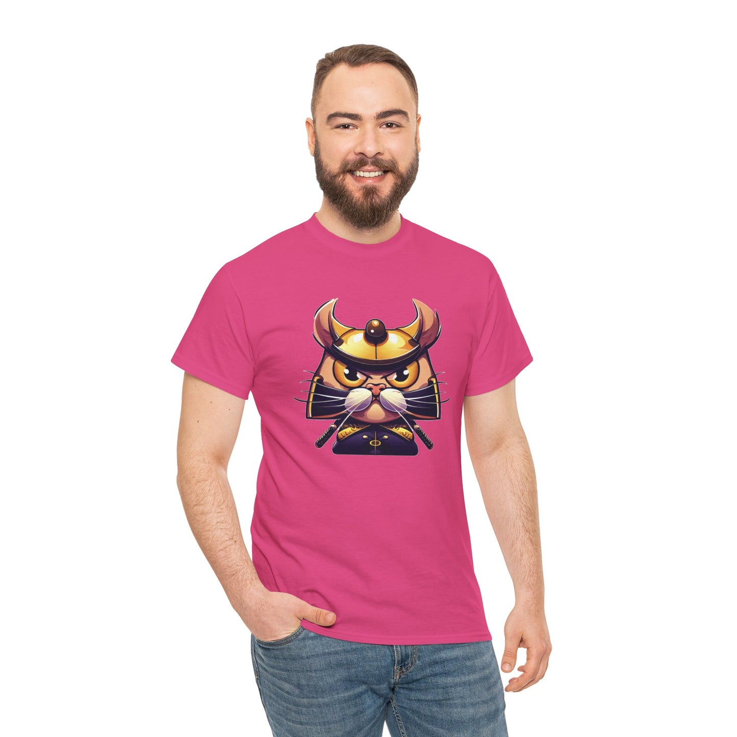 Miau Samurai Unisex Heavy Cotton Tee