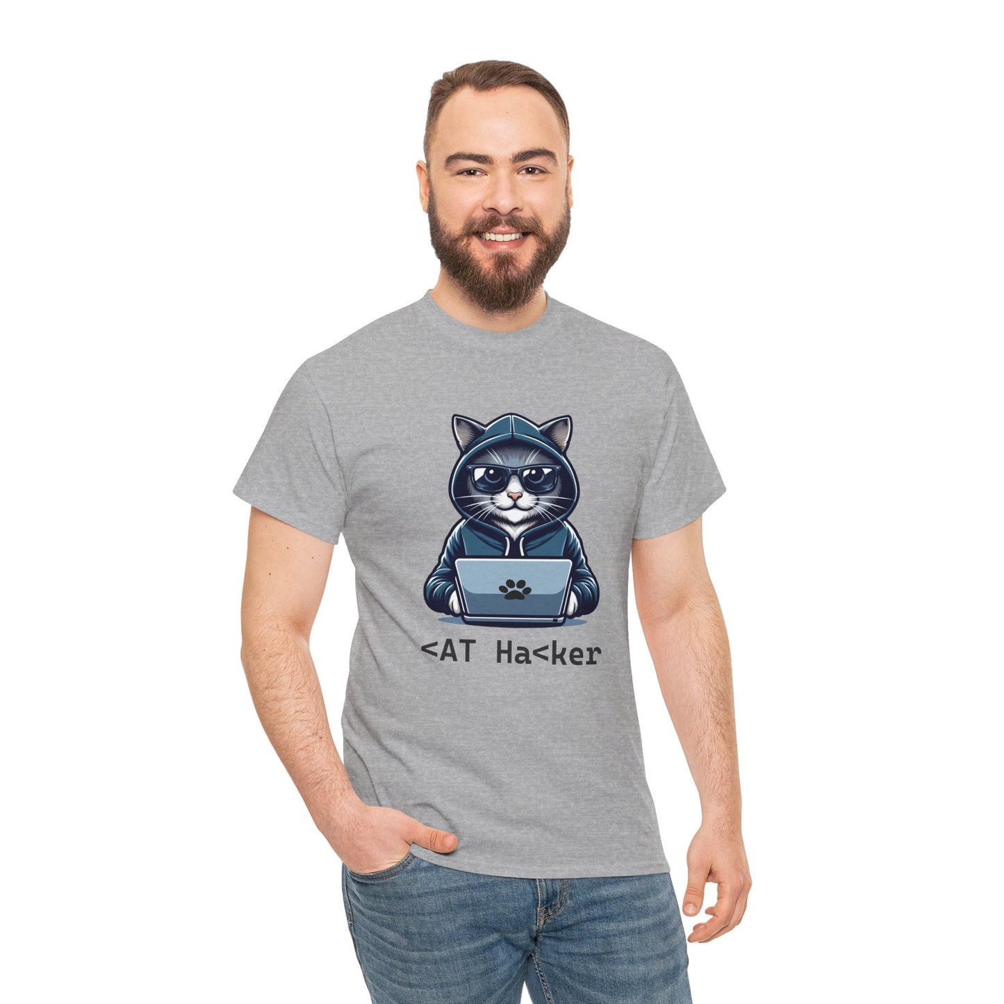 Miau Hacker Unisex Heavy Cotton Tee