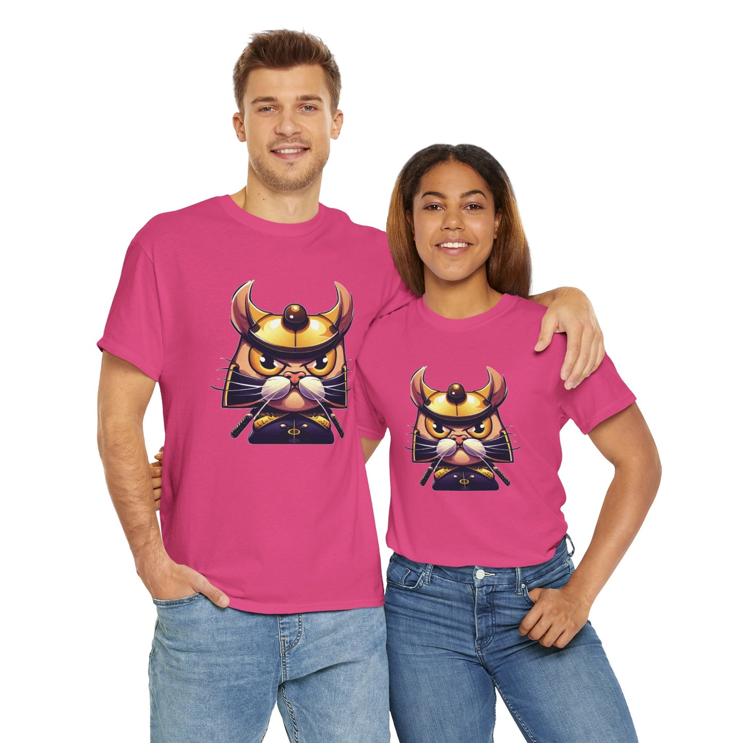 Miau Samurai Unisex Heavy Cotton Tee