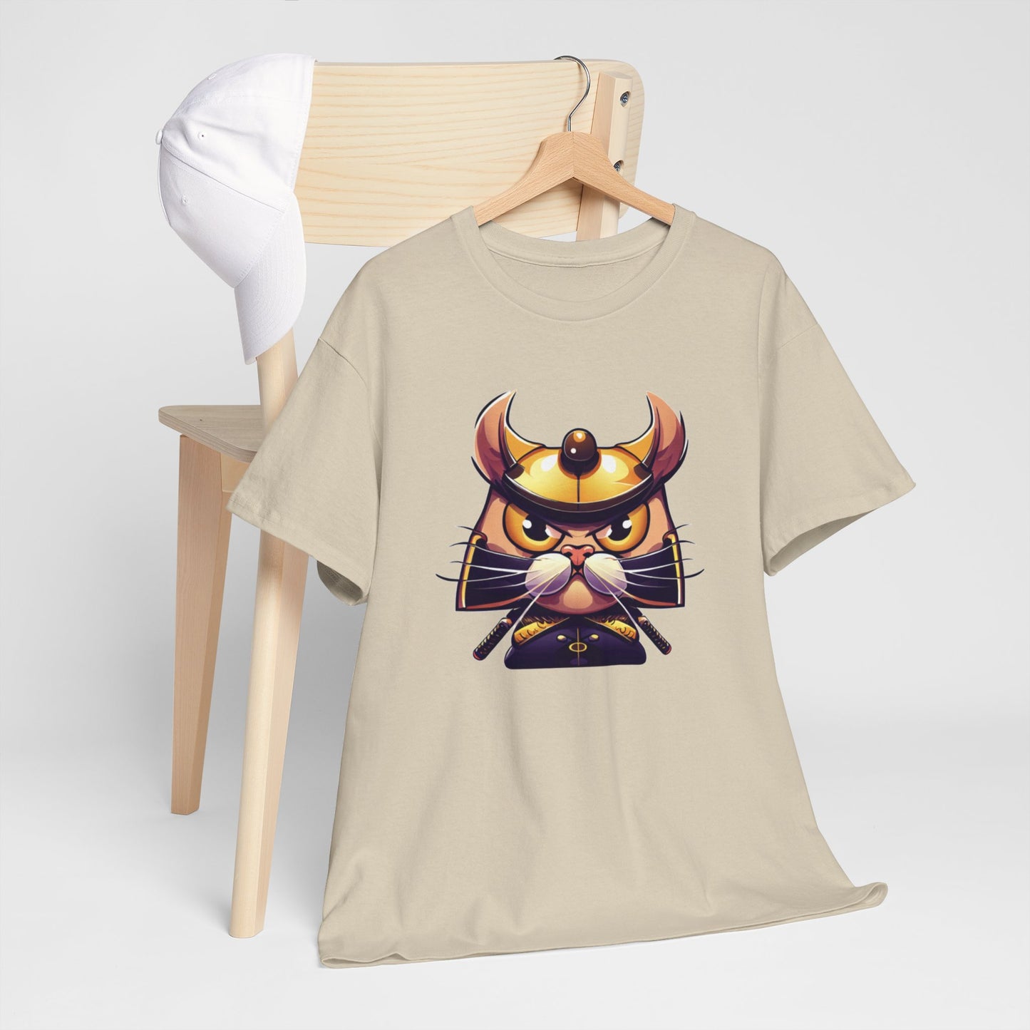 Miau Samurai Unisex Heavy Cotton Tee