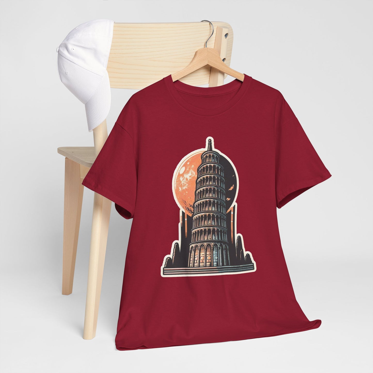 Tower Of Pisa Unisex Heavy Cotton Tee
