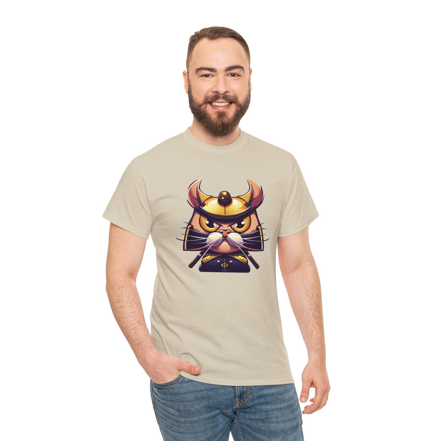 Miau Samurai Unisex Heavy Cotton Tee