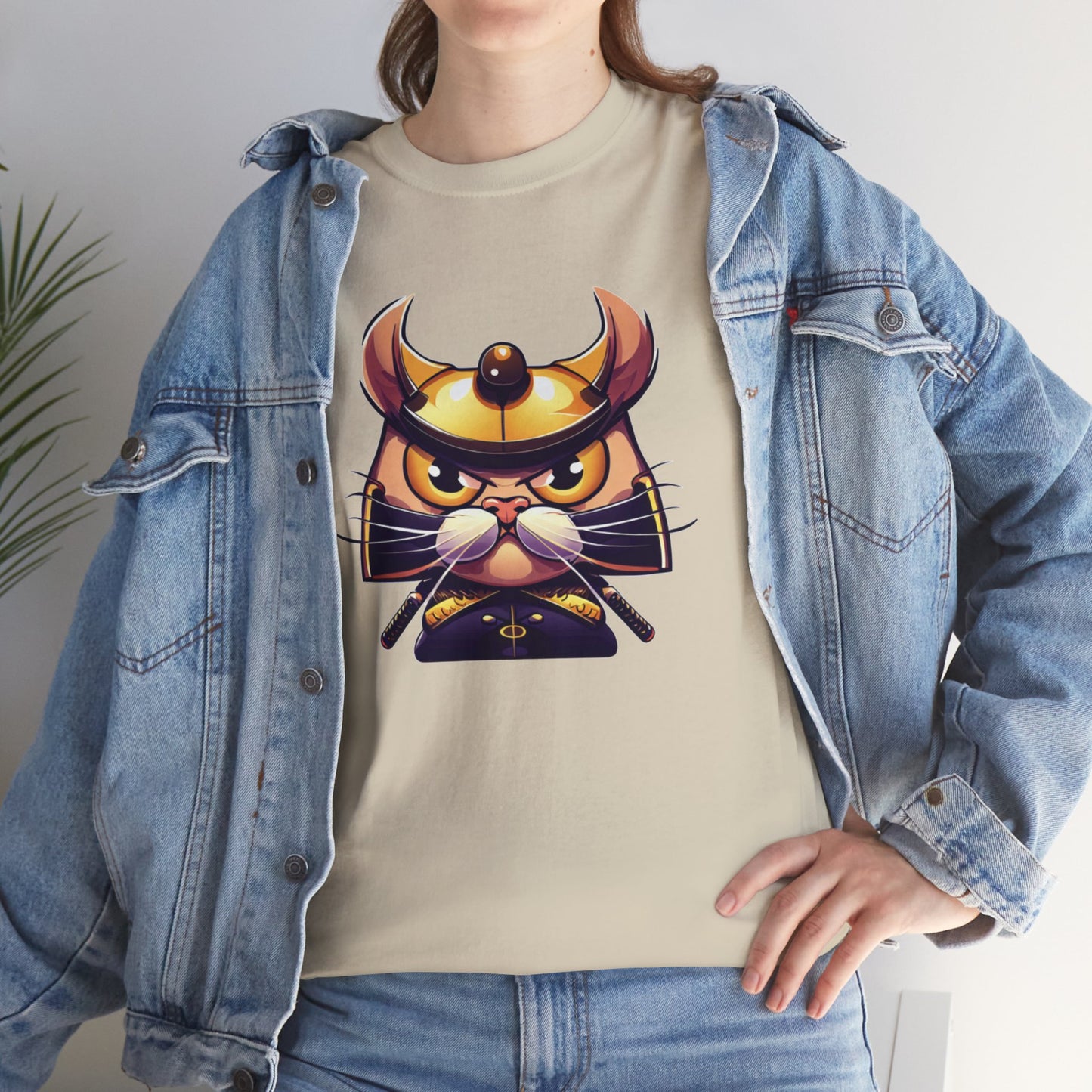 Miau Samurai Unisex Heavy Cotton Tee