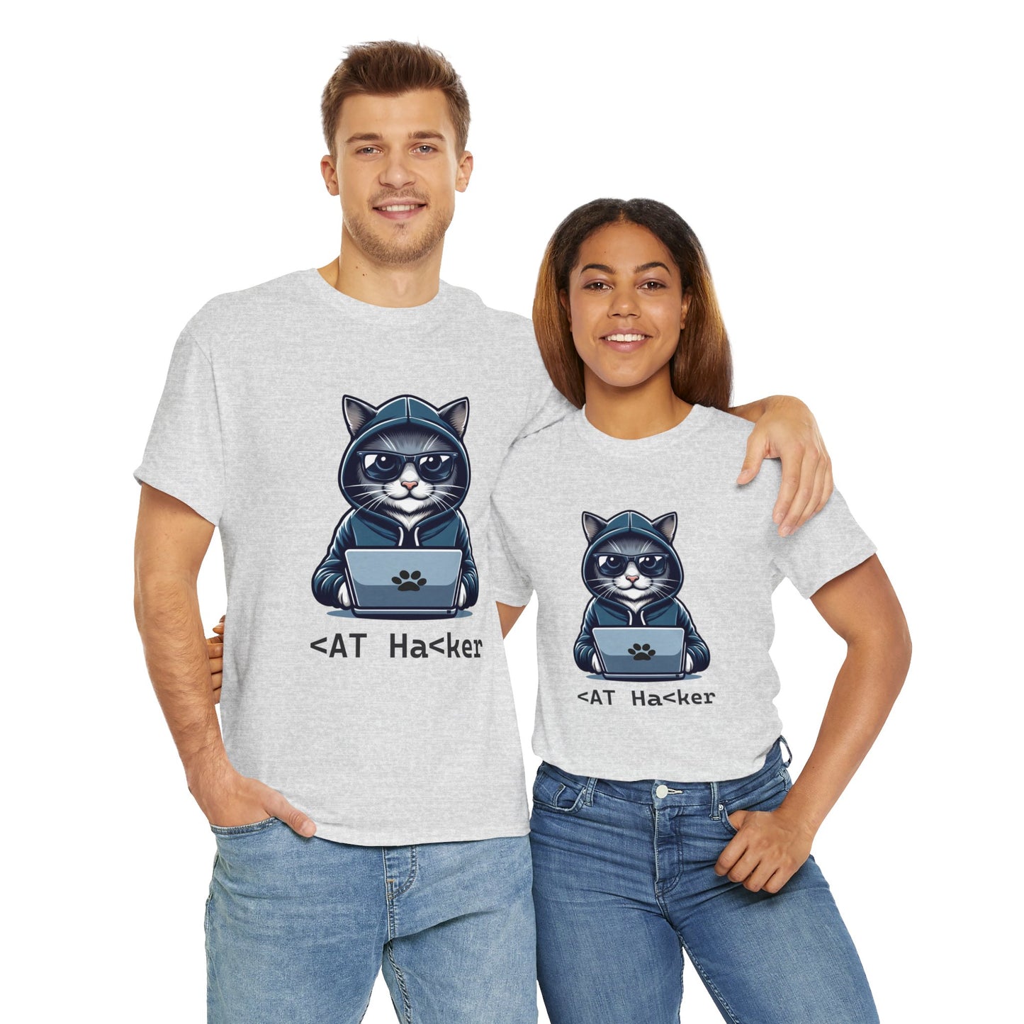 Miau Hacker Unisex Heavy Cotton Tee