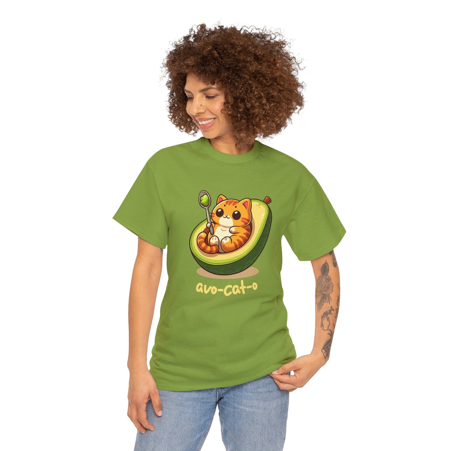 avo-cat-o Unisex Heavy Cotton Tee