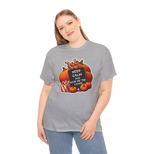 Keep Calm Halloween Unisex Heavy Cotton Tee