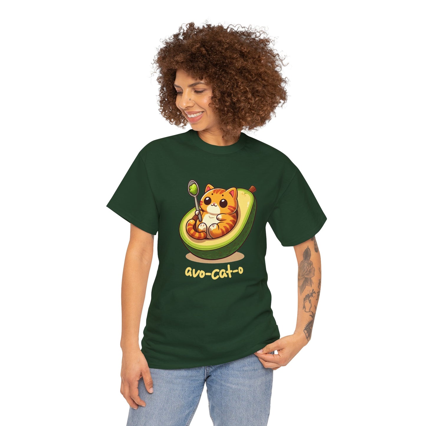 avo-cat-o Unisex Heavy Cotton Tee