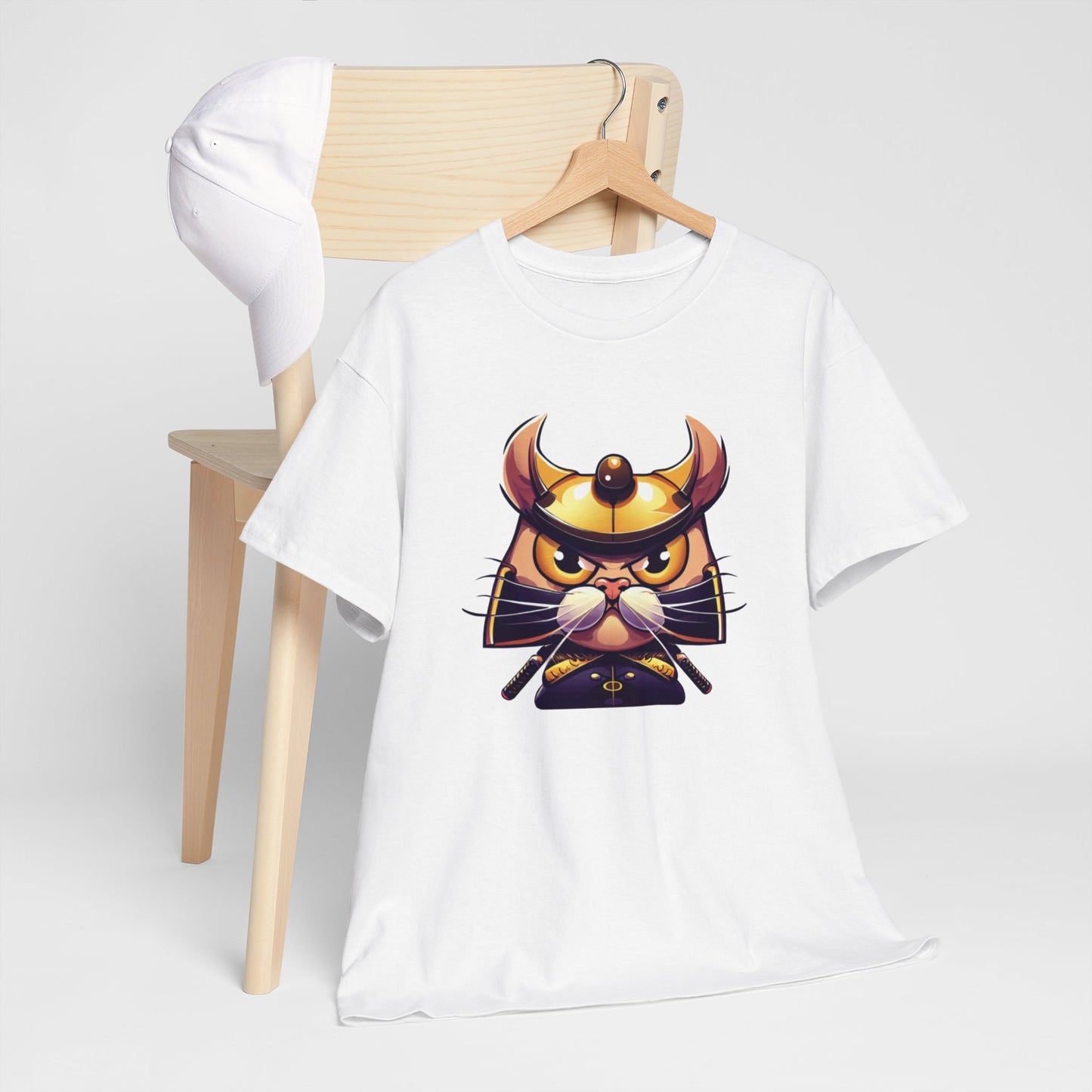 Miau Samurai Unisex Heavy Cotton Tee