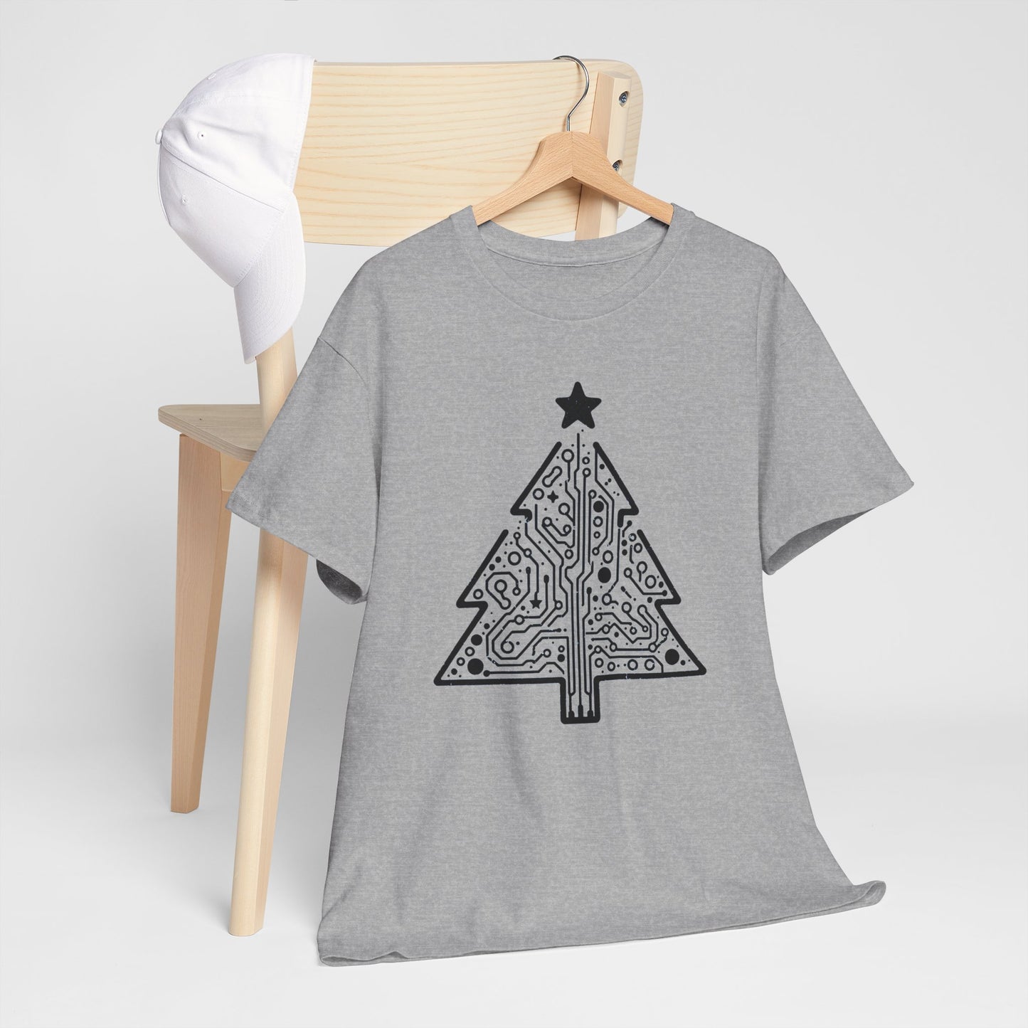 Christmas Tree Trace Unisex Heavy Cotton Tee