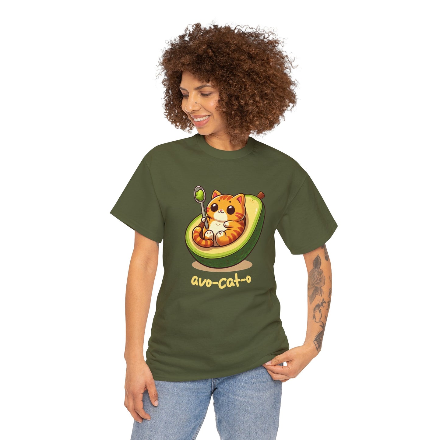 avo-cat-o Unisex Heavy Cotton Tee