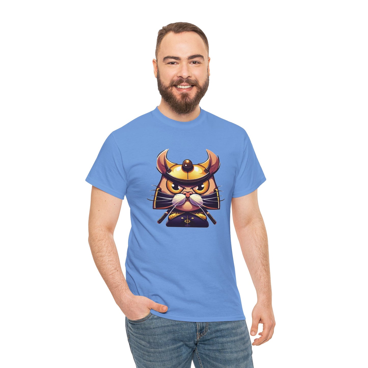 Miau Samurai Unisex Heavy Cotton Tee