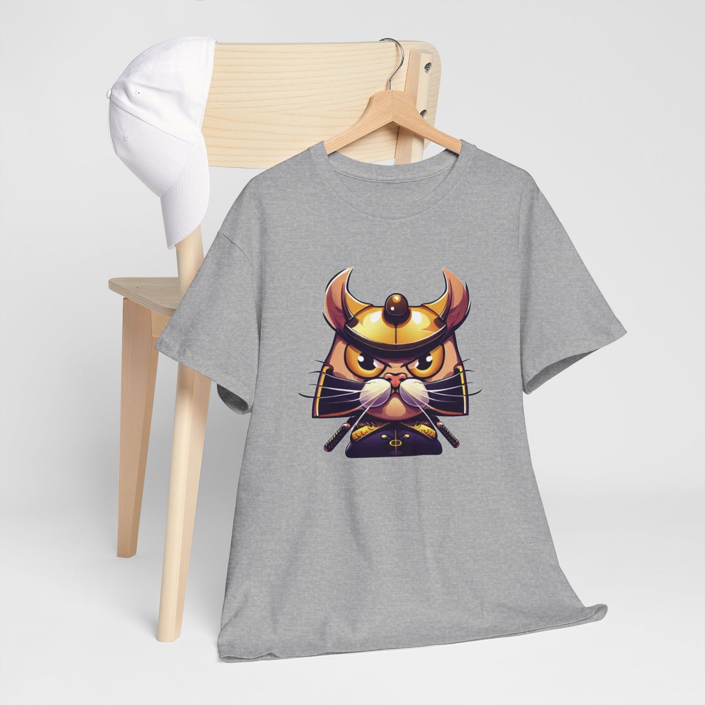 Miau Samurai Unisex Heavy Cotton Tee