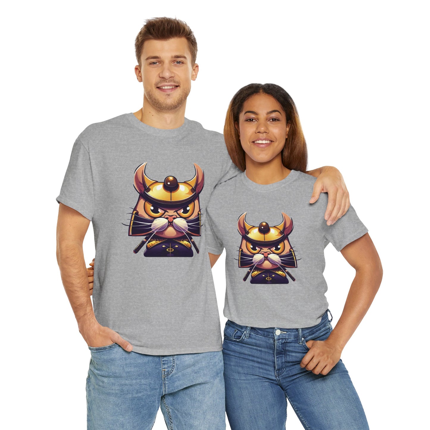 Miau Samurai Unisex Heavy Cotton Tee