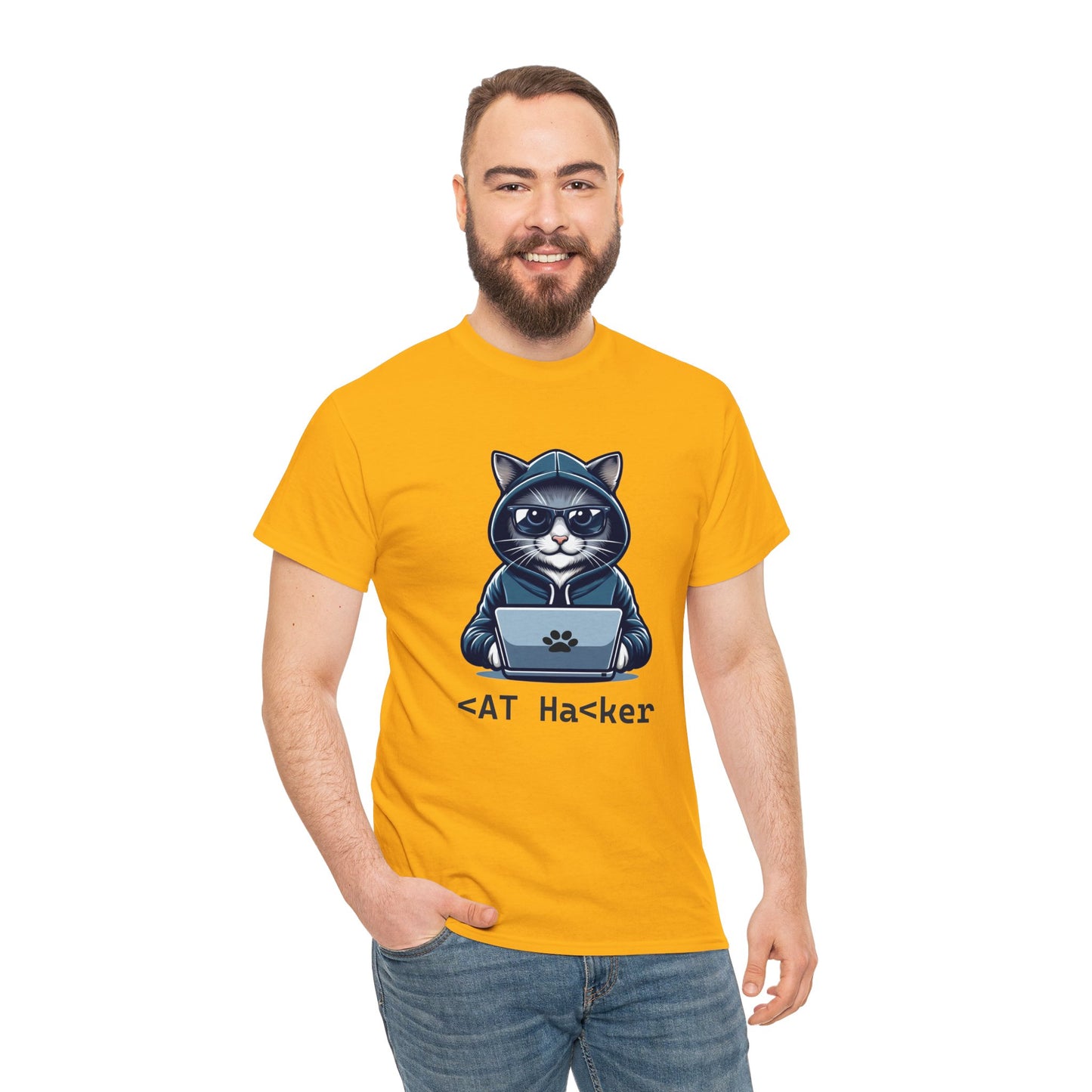 Miau Hacker Unisex Heavy Cotton Tee