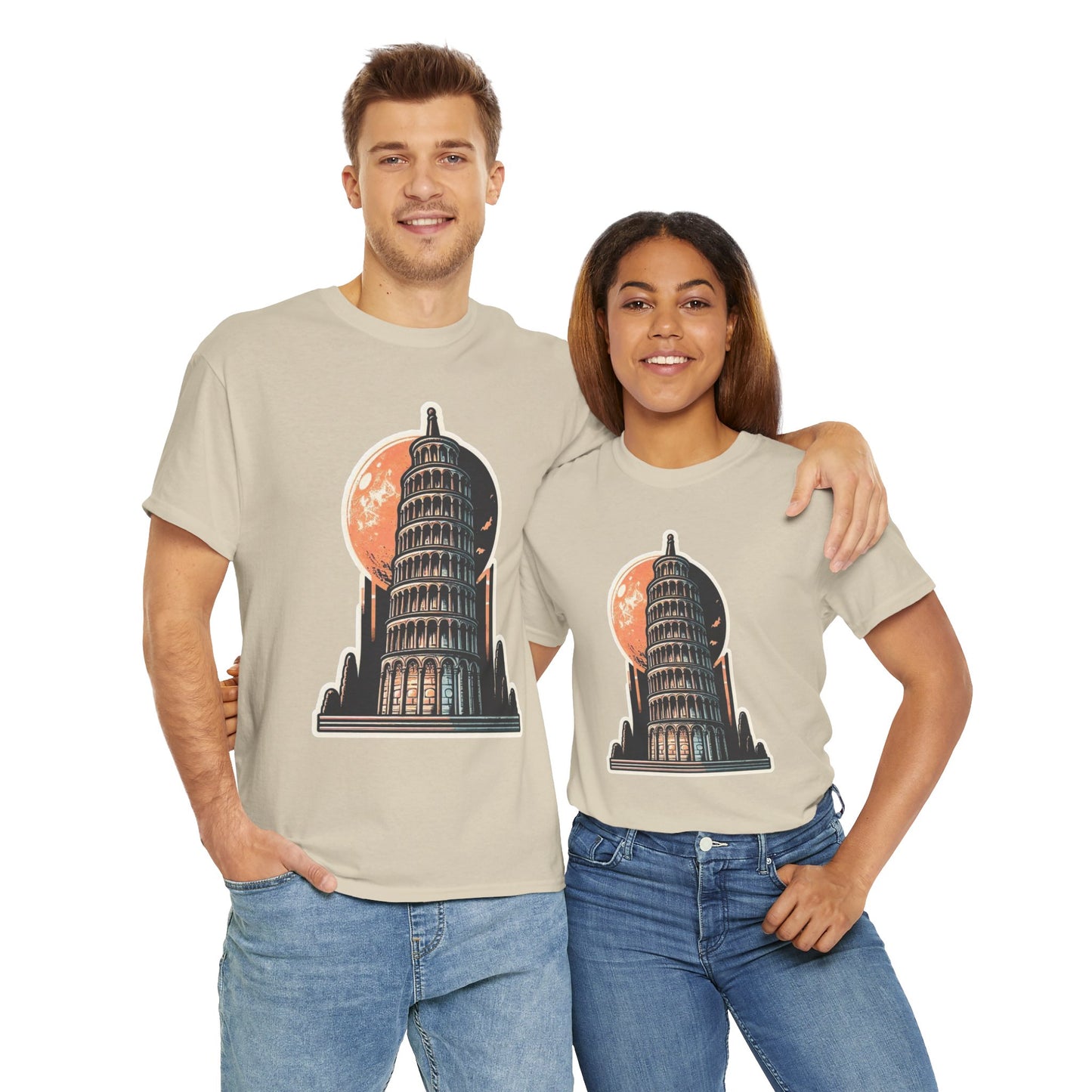 Tower Of Pisa Unisex Heavy Cotton Tee